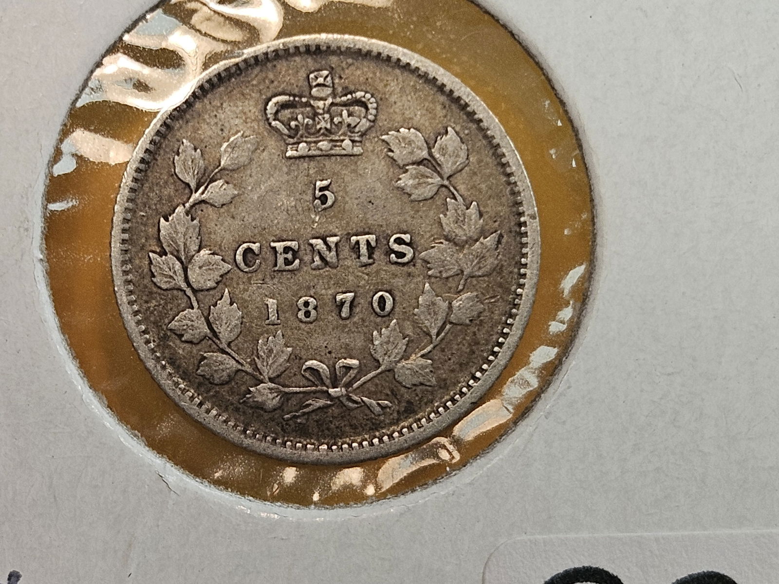 Two better grade 1870 Canada silver 5 cents - 3