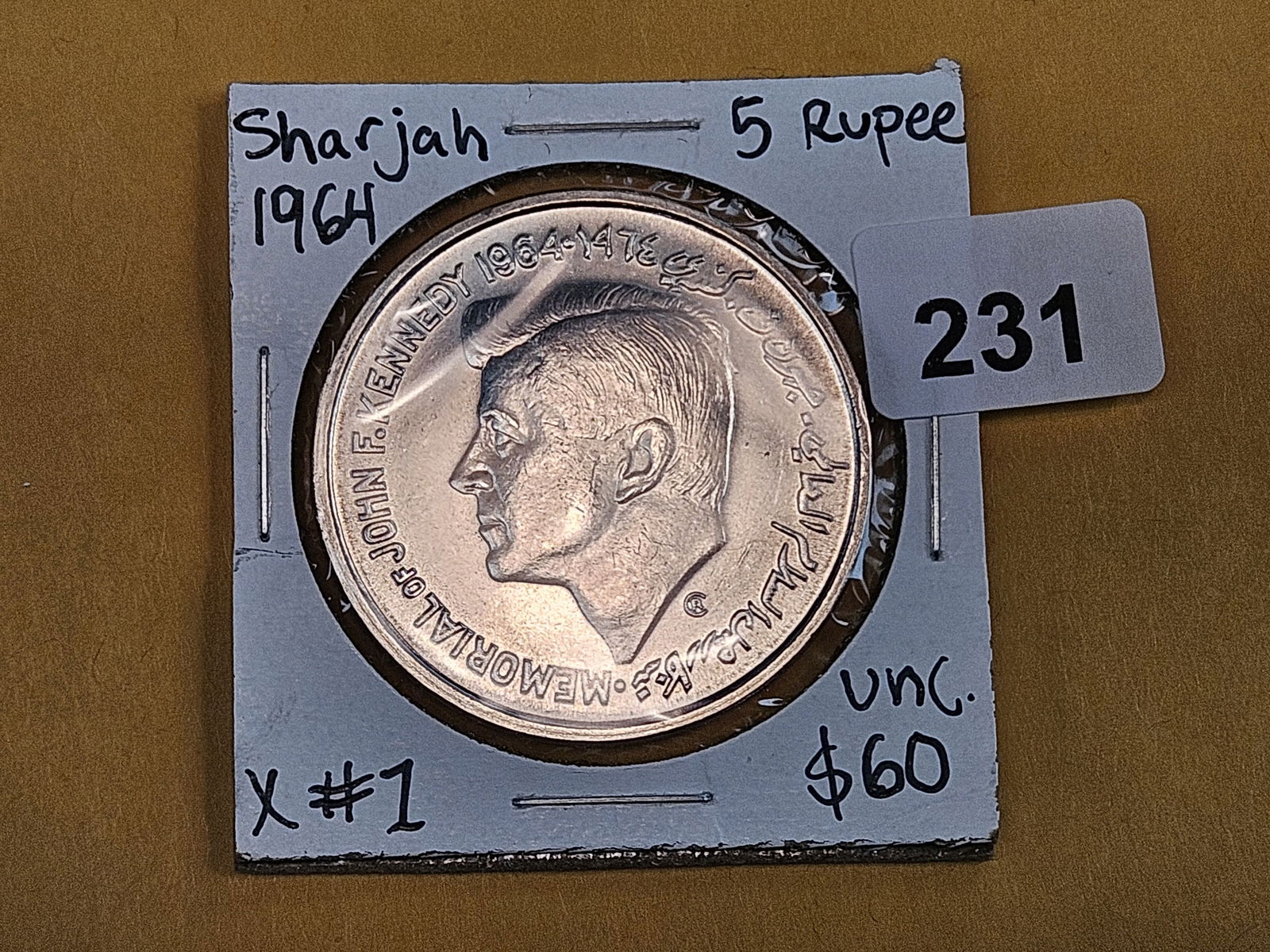 GEM 1964 Silver 5 rupee - 2