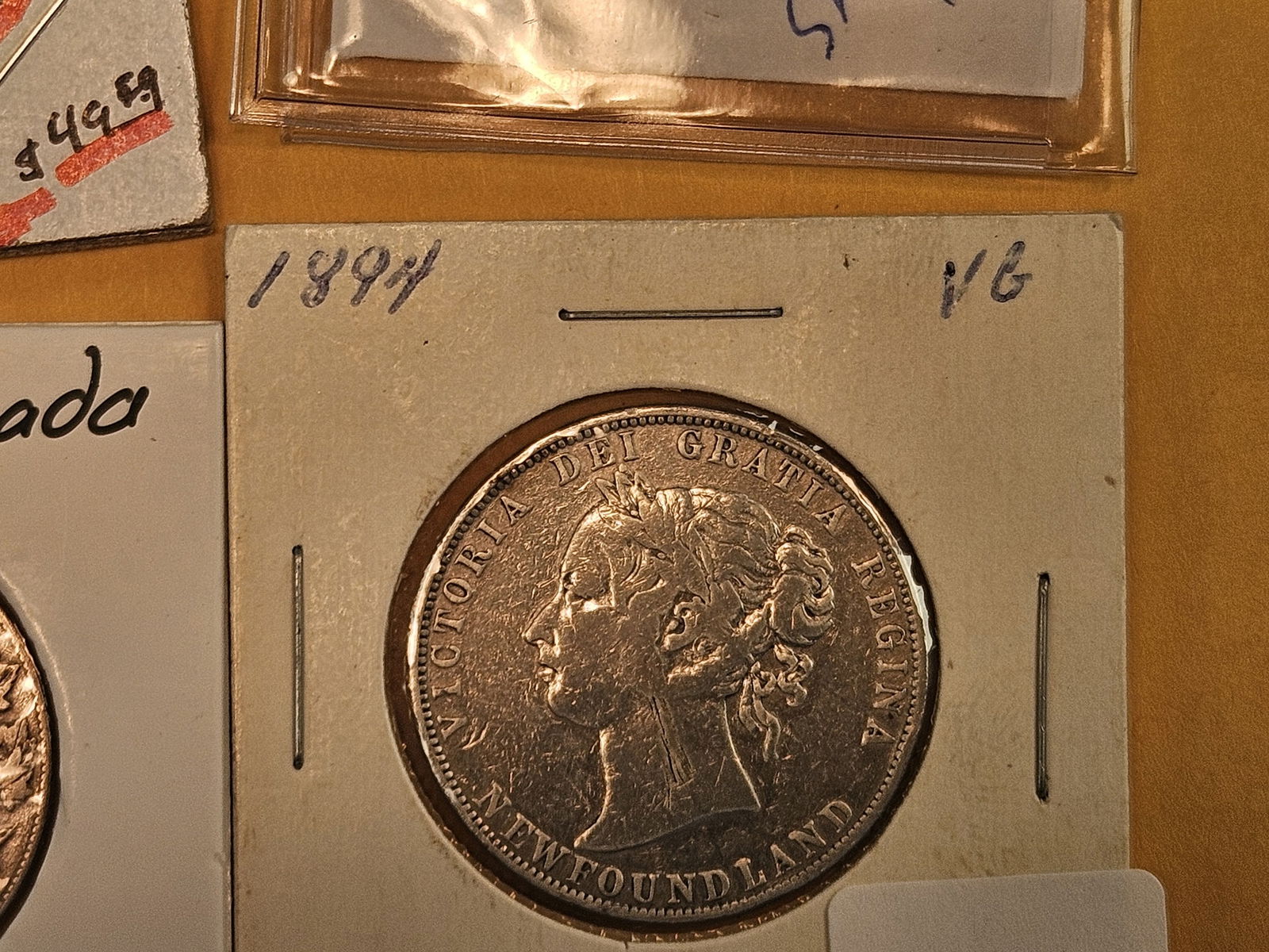 Six Canadian and Newfounland silver 50 cent coins - 11