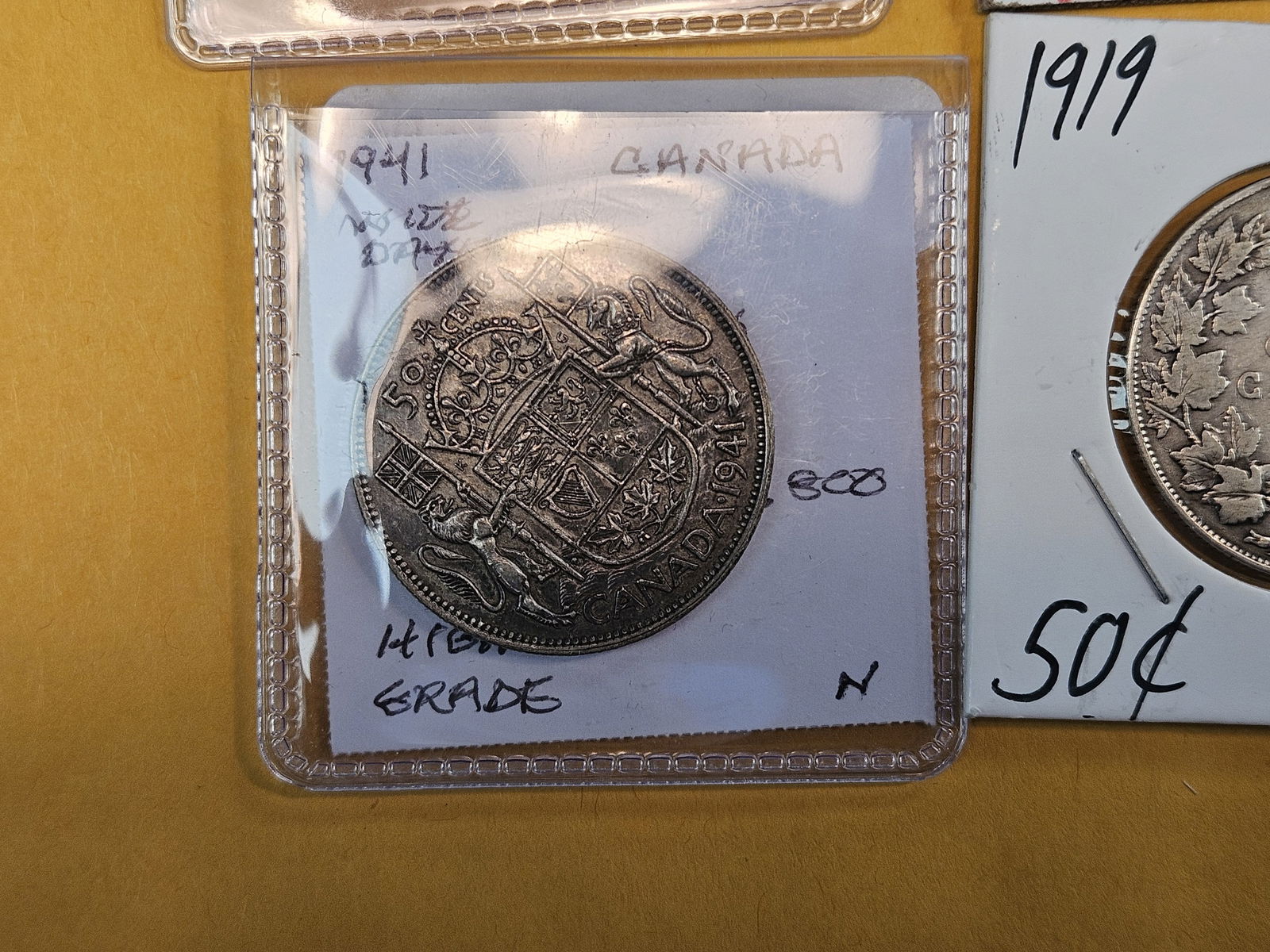 Six Canadian and Newfounland silver 50 cent coins - 4