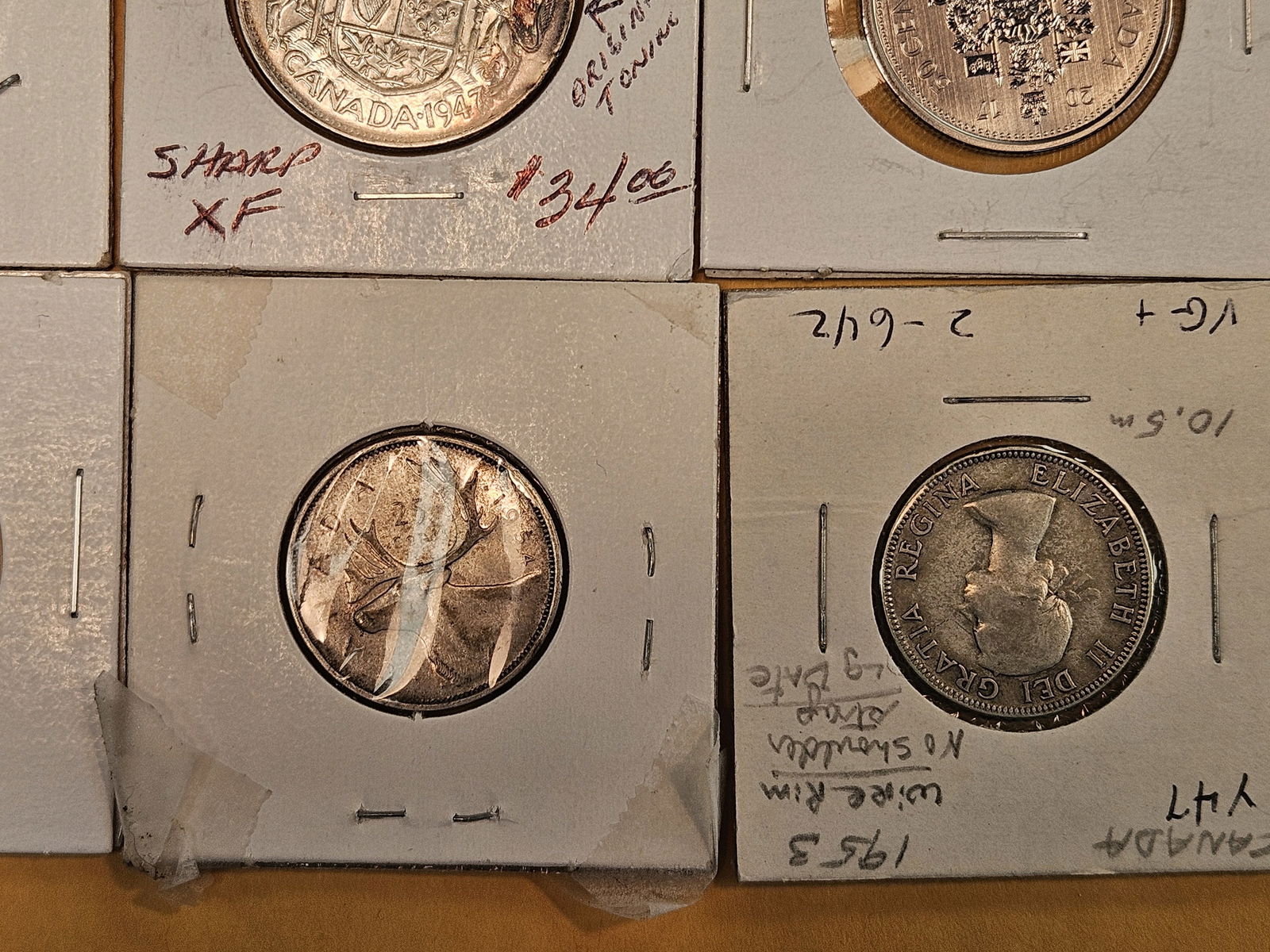 Eight mixed, silver, coins from Canada - 5