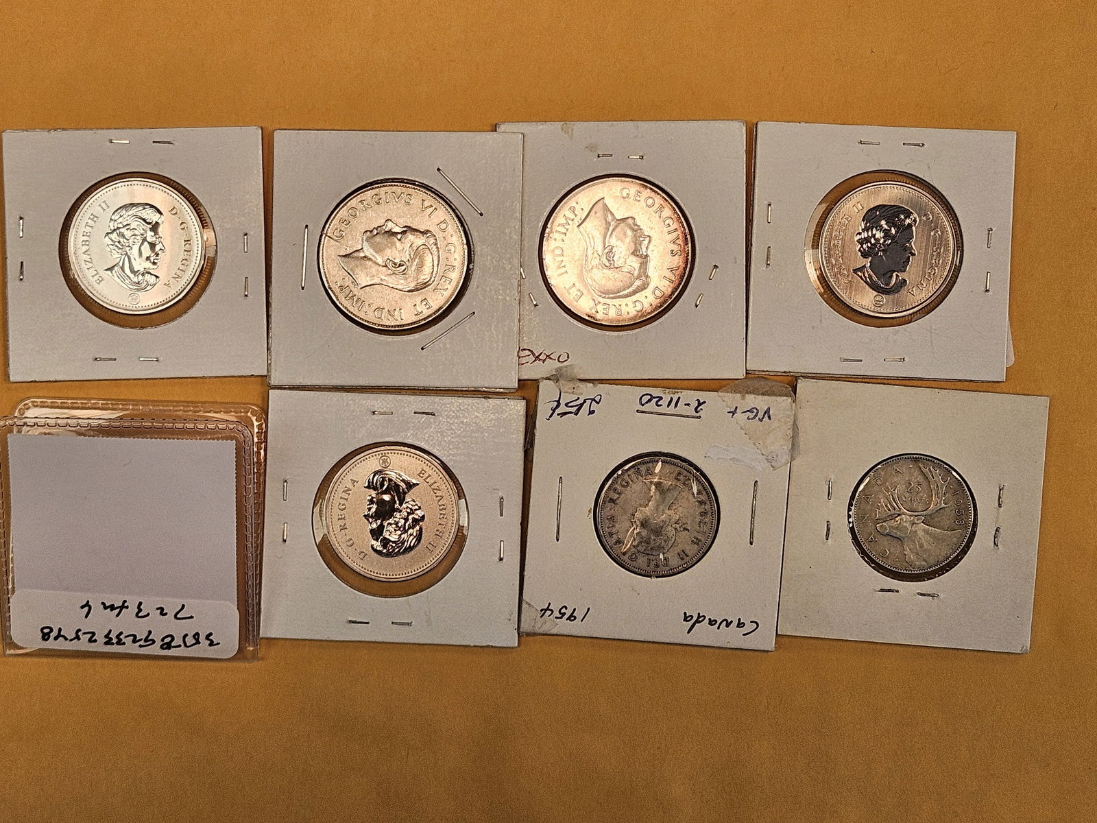 Eight mixed, silver, coins from Canada - 6