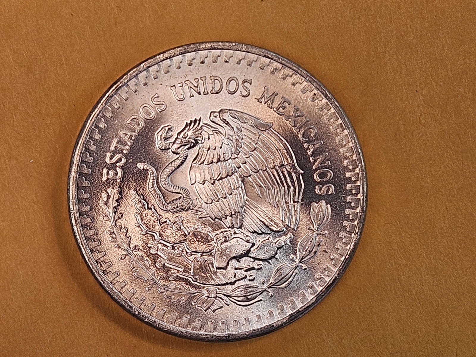 GEM Brilliant Uncirculated 1983 Mexico silver Onza - 3