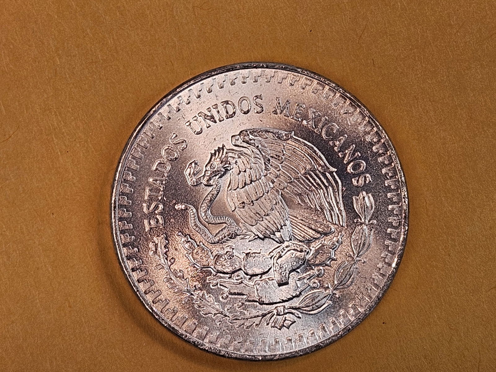 GEM Brilliant Uncirculated 1983 Mexico silver Onza - 3