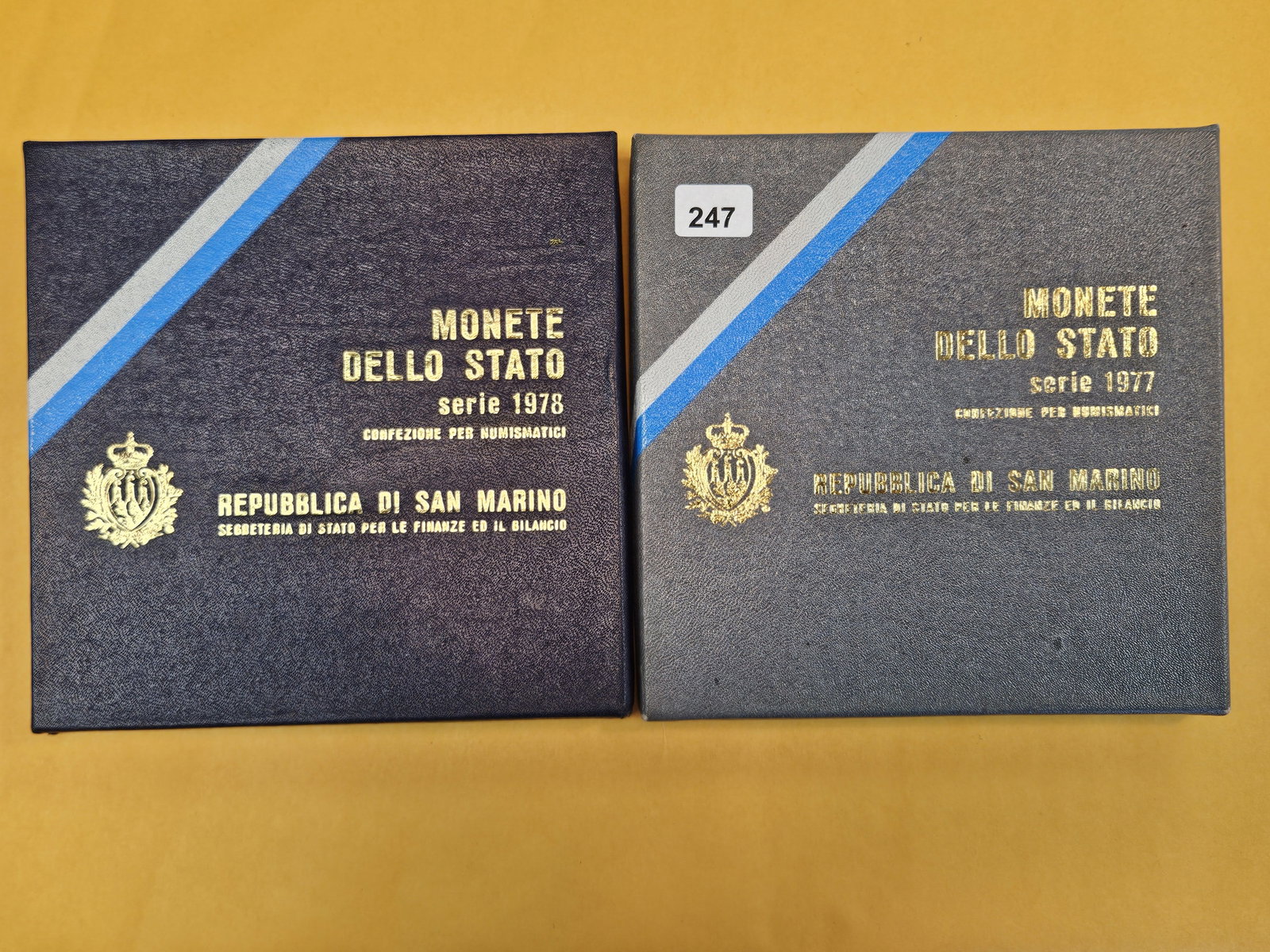 Two GEM San Marino Coin sets: Both in OGP 