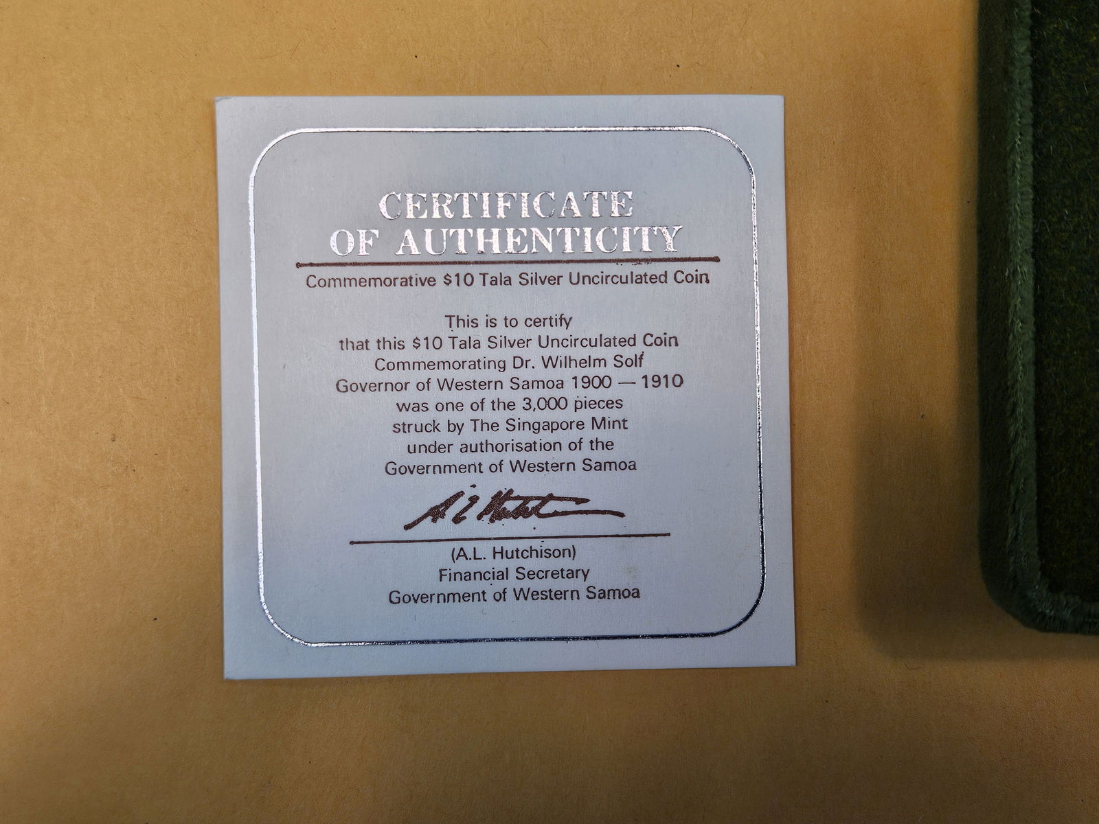 1980 Ten Dollar Tala Silver Coin from Samoa - 2