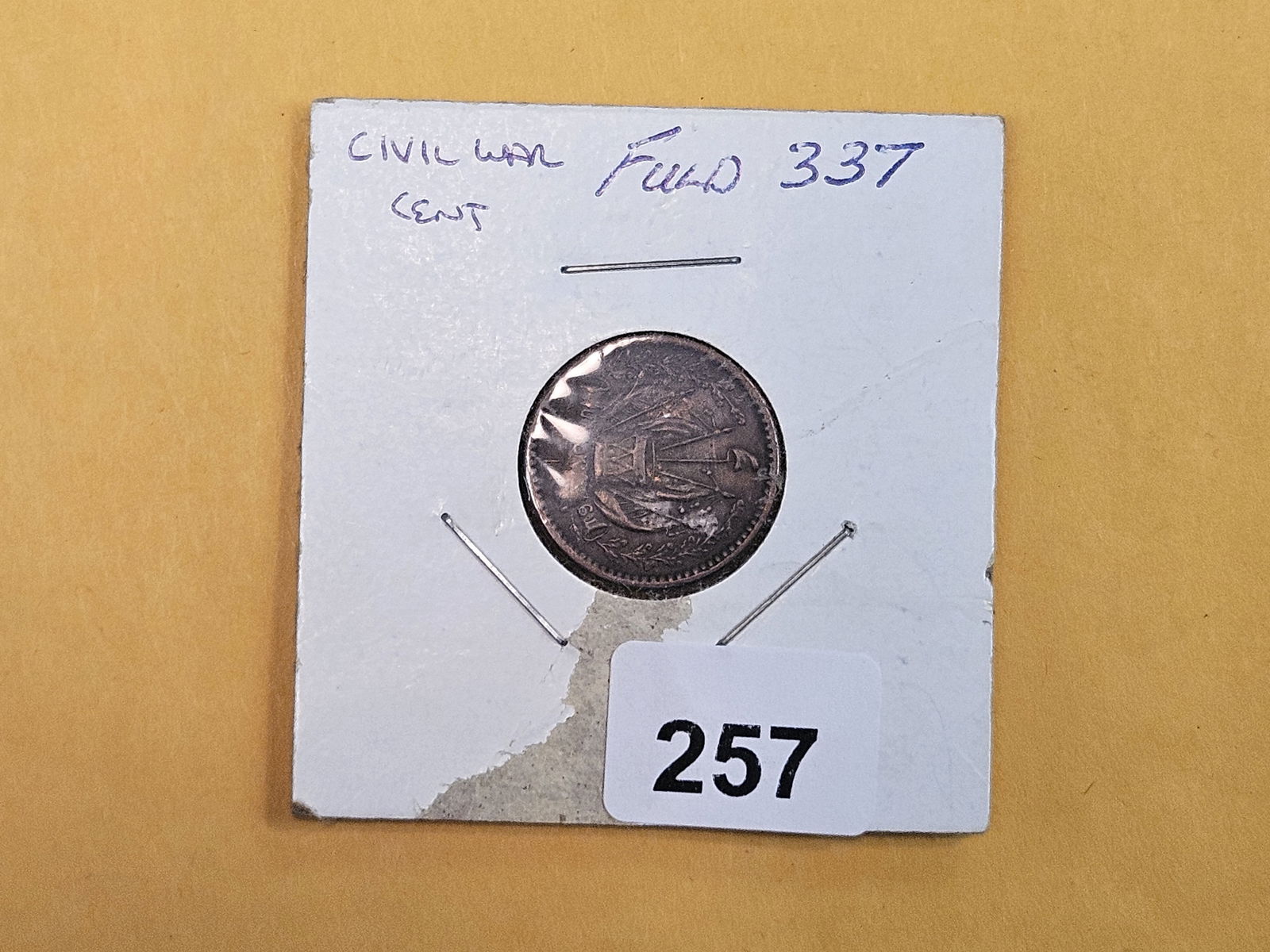 Undated Civil War Token in About Uncirculated - 2