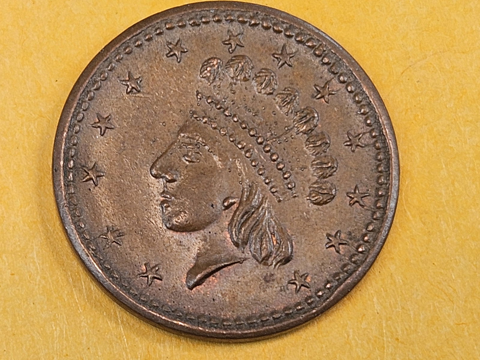 Choice Uncirculated, Undated, Civil War Token - 3