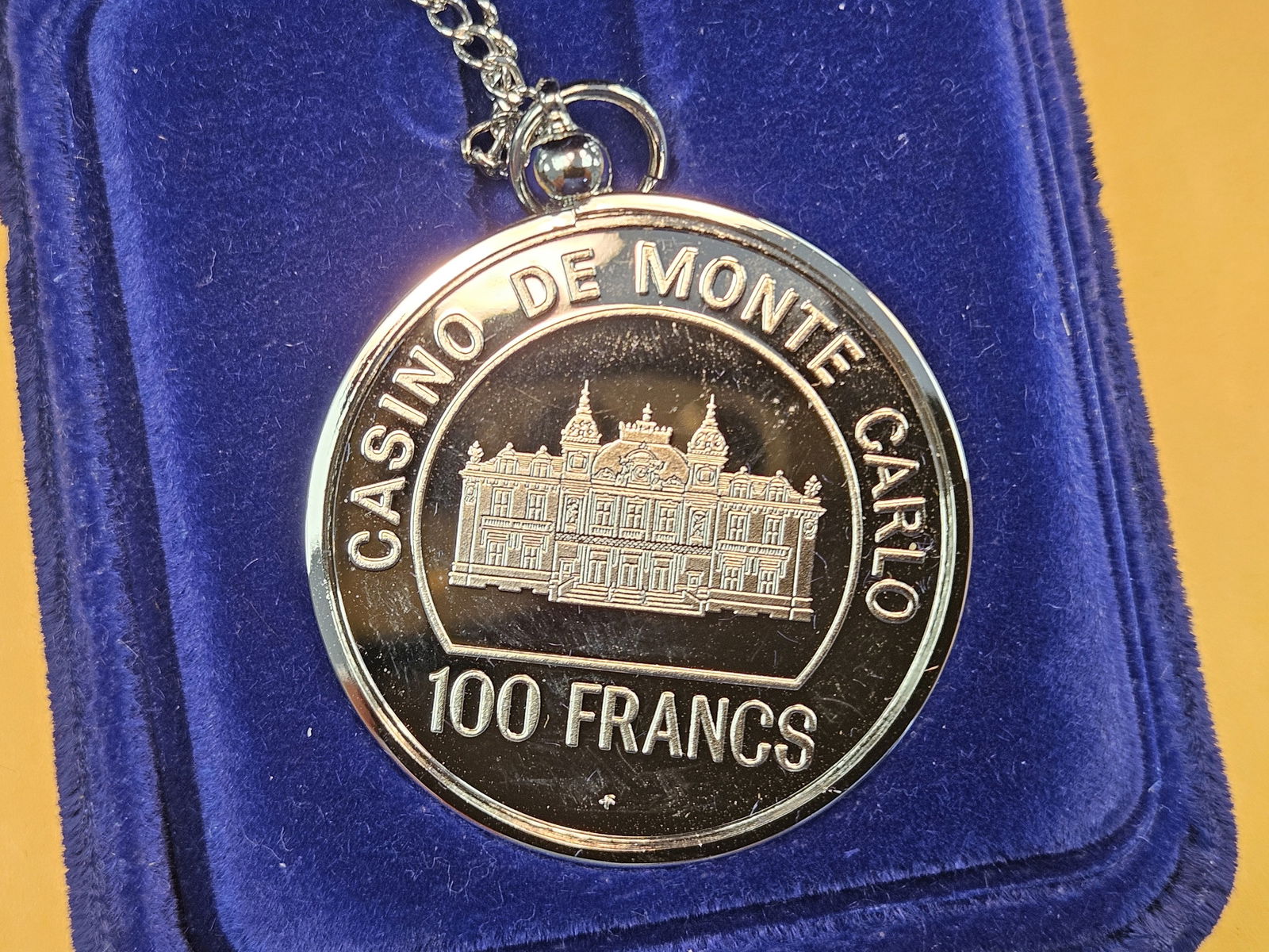 GEM Silver Proof Casino De Monte Carlo 100 francs coin - 2