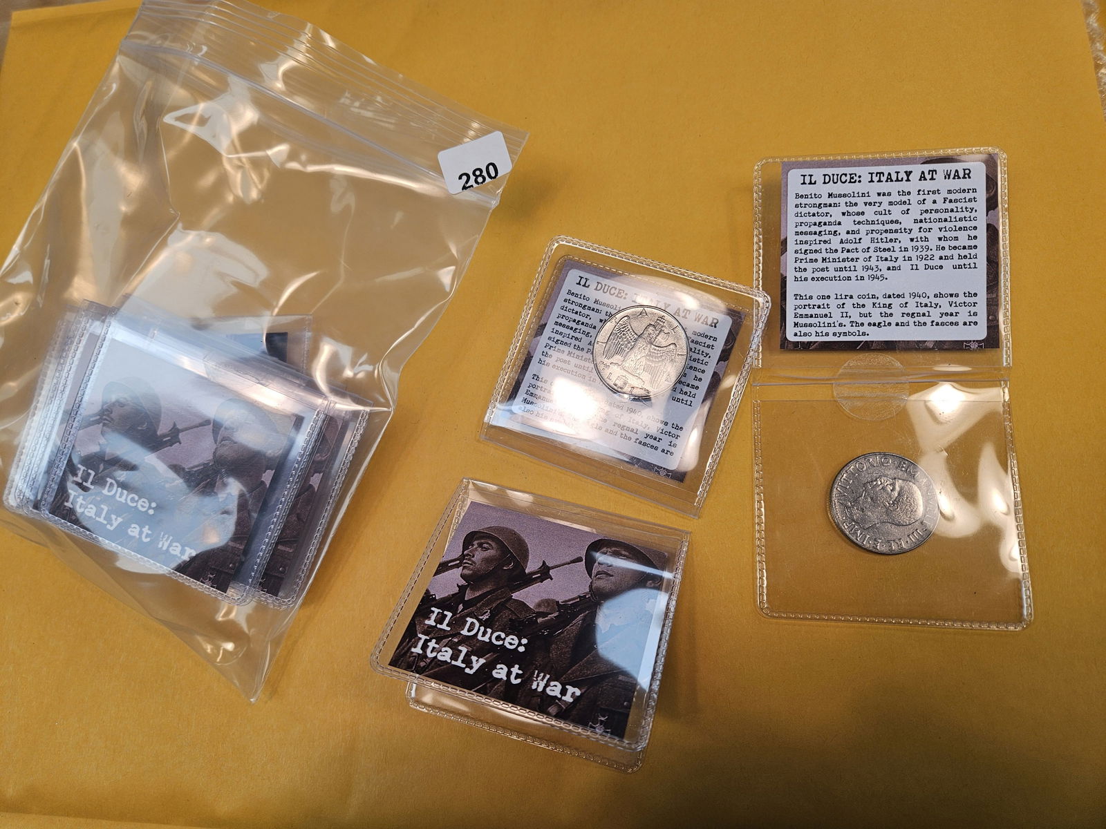About 13 IL DUCE: Italy at War little coin holders - 2