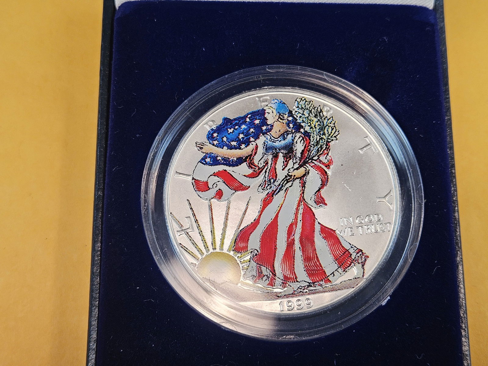 Colorized GEM BU 1999 American Silver Eagle - 2