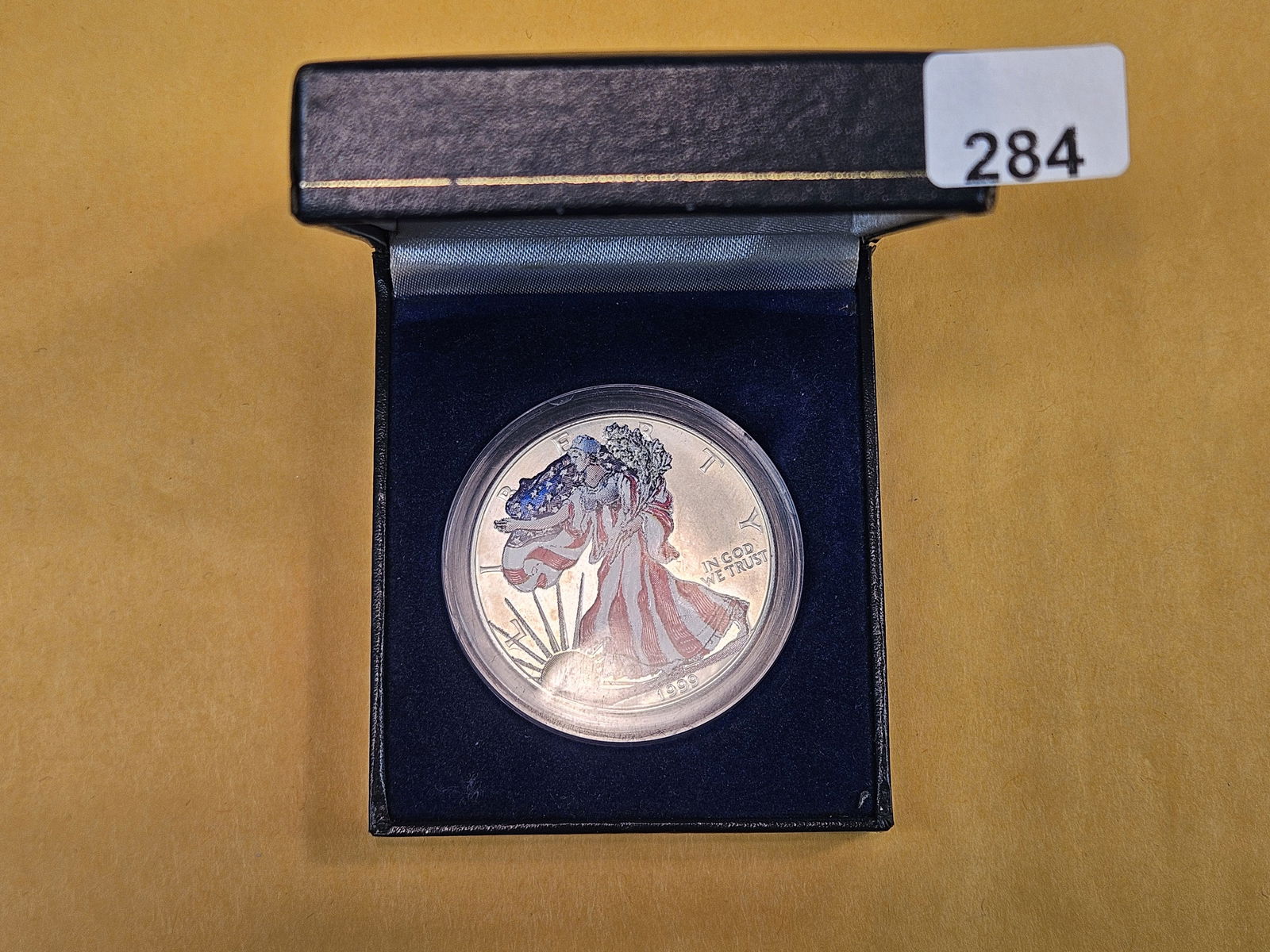 Colorized GEM BU 1999 American Silver Eagle (1 of 3)