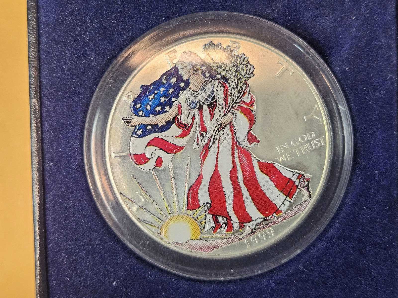 Colorized GEM BU 1999 American Silver Eagle - 2