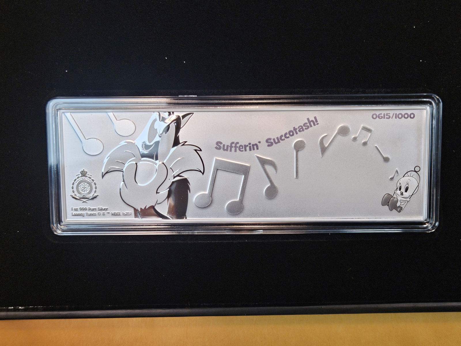 One Troy ounce .999 fine silver Proof art Bar - 4