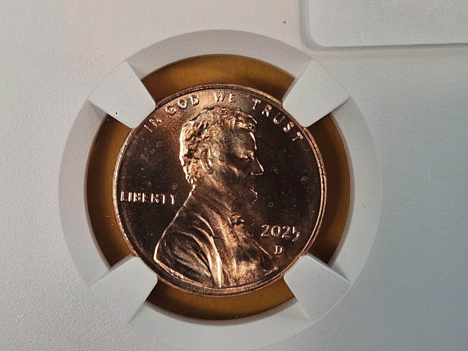 KEY?! NGC 2025-D Lincoln Cent in Mint State 65 RED (1 of 3)