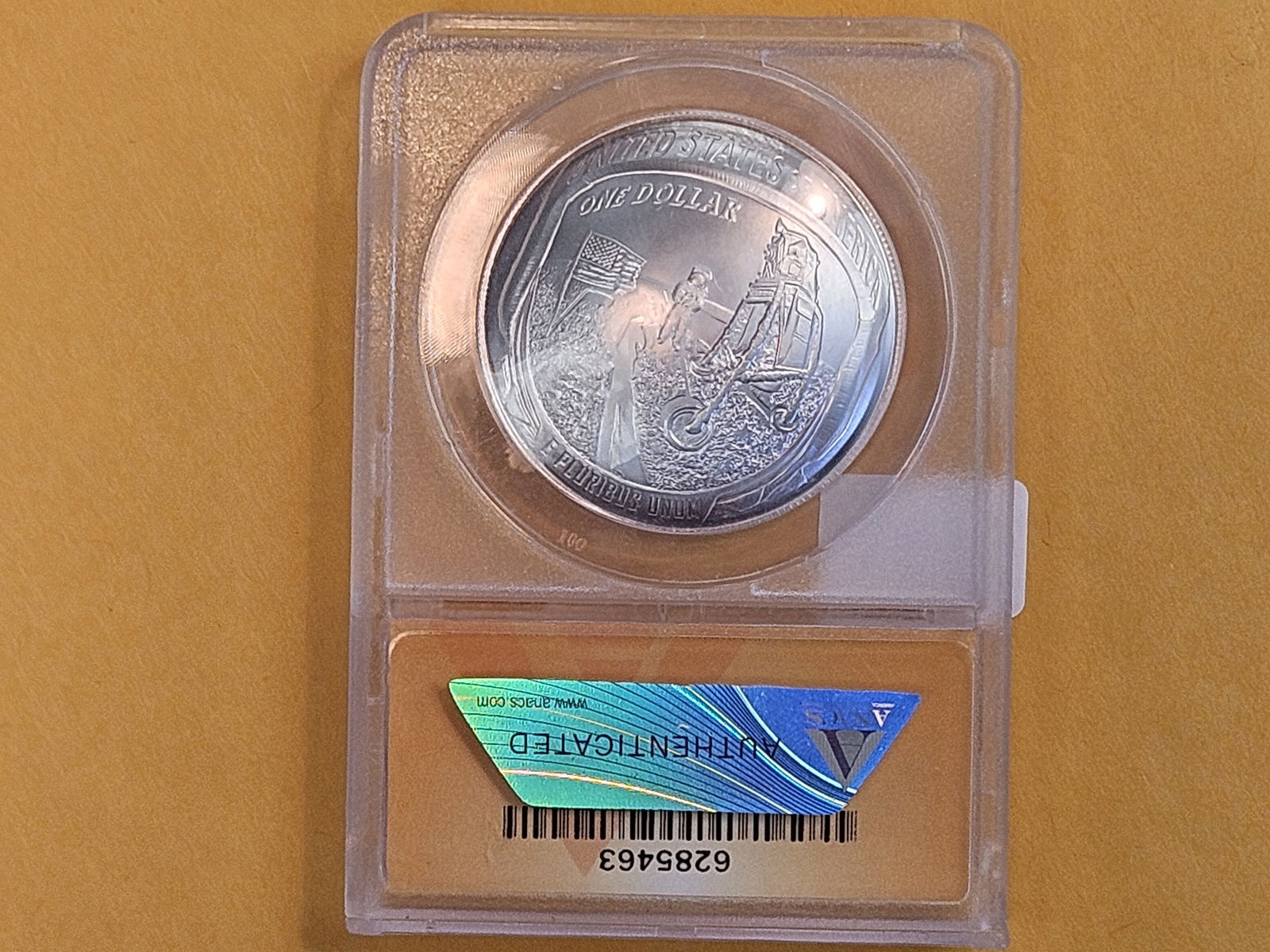 PERFECT! ANACS 2019-P APOLLO II Commemorative Silver Dollar in Mint State 70 - 3