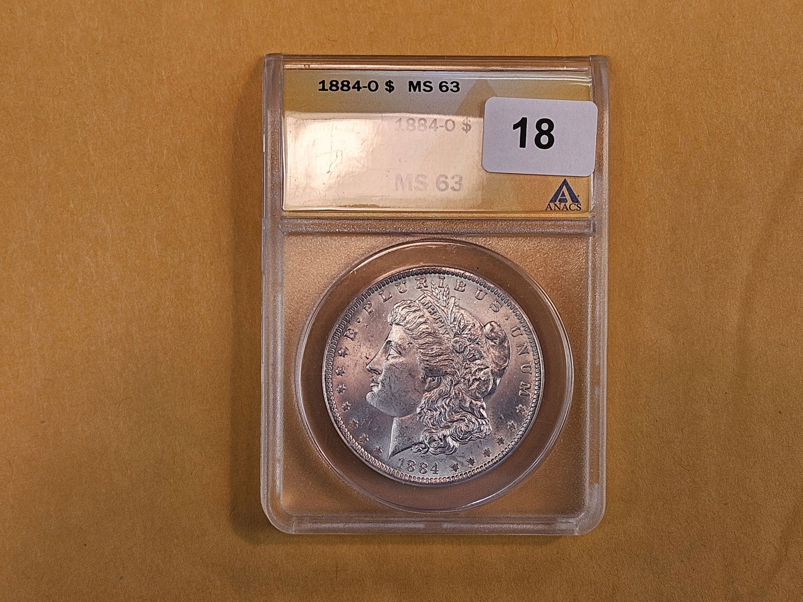 ANACS 1884-O Morgan Dollar in Mint State 63 - 2