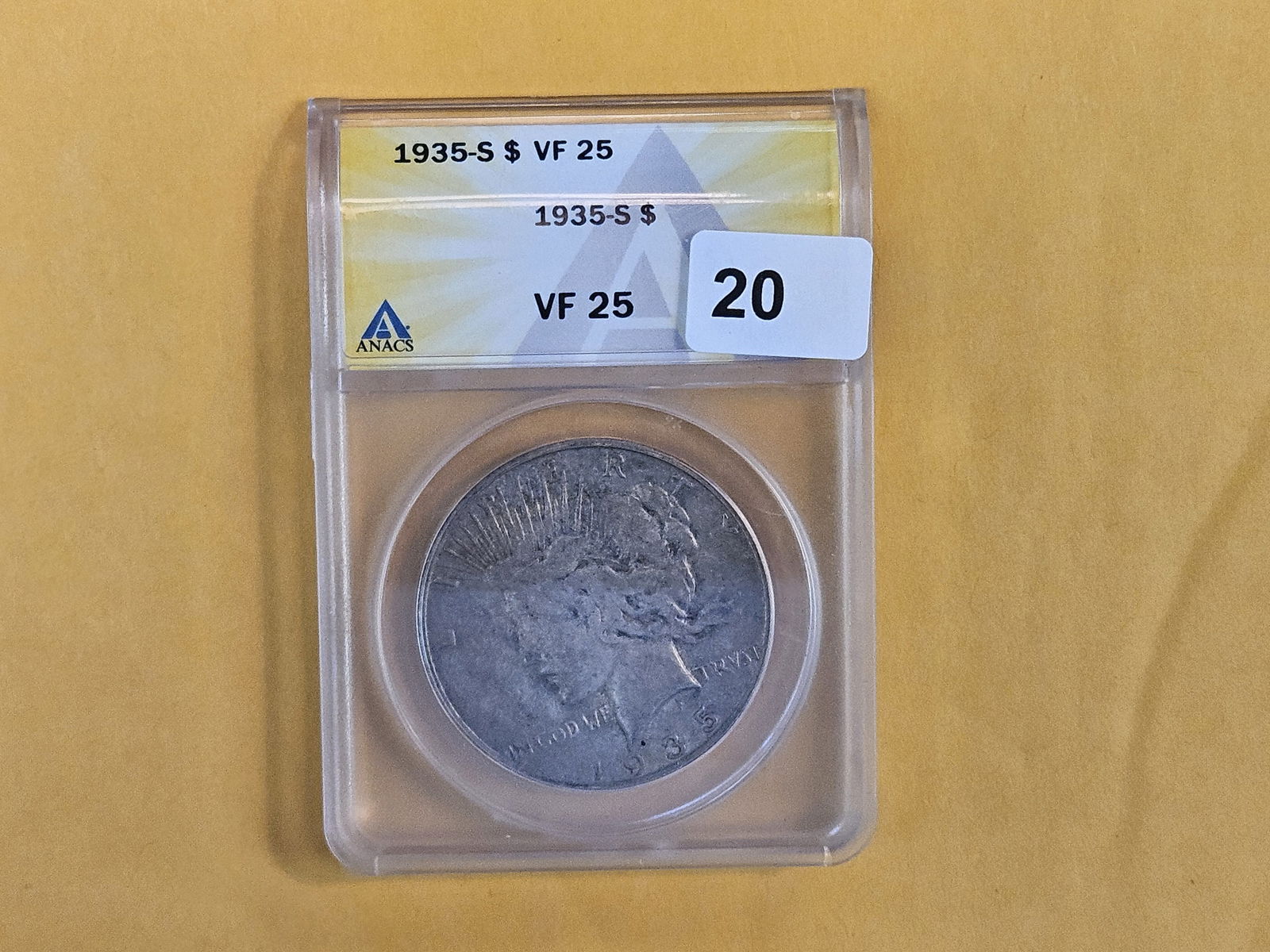 Better Date ANACS 1935-S Peace Silver Dollar - 2