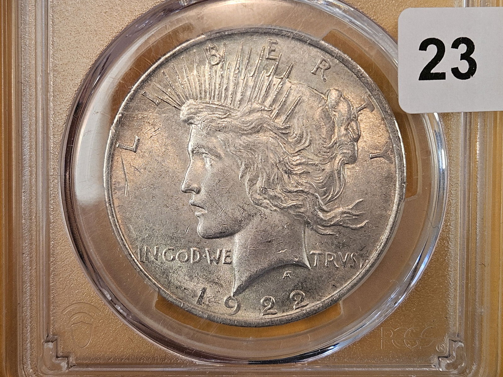 PCGS 1922 Peace Silver Dollar in Mint State 61 (1 of 3)