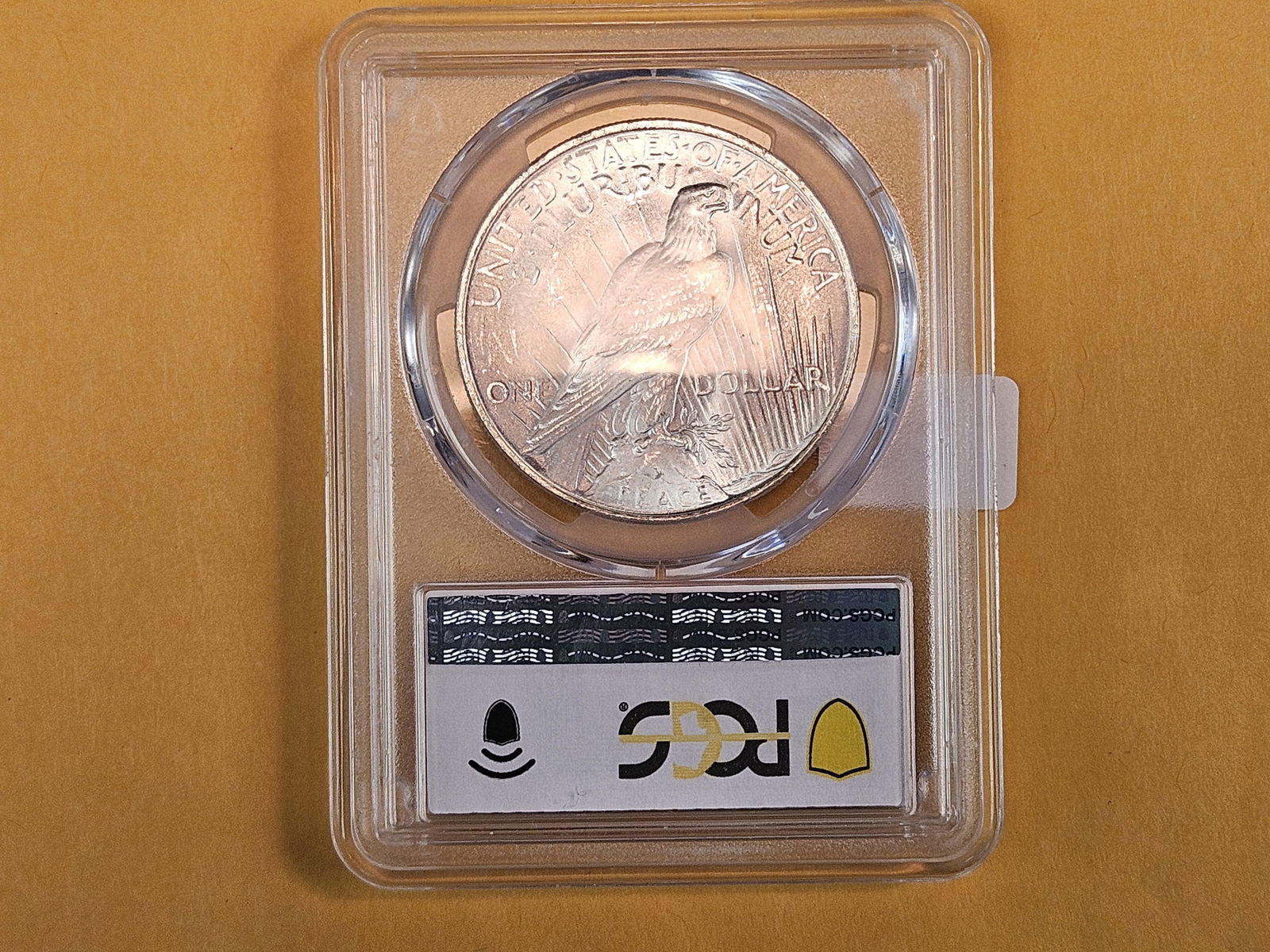 PCGS 1922 Peace silver Dollar in Mint State 62 - 3