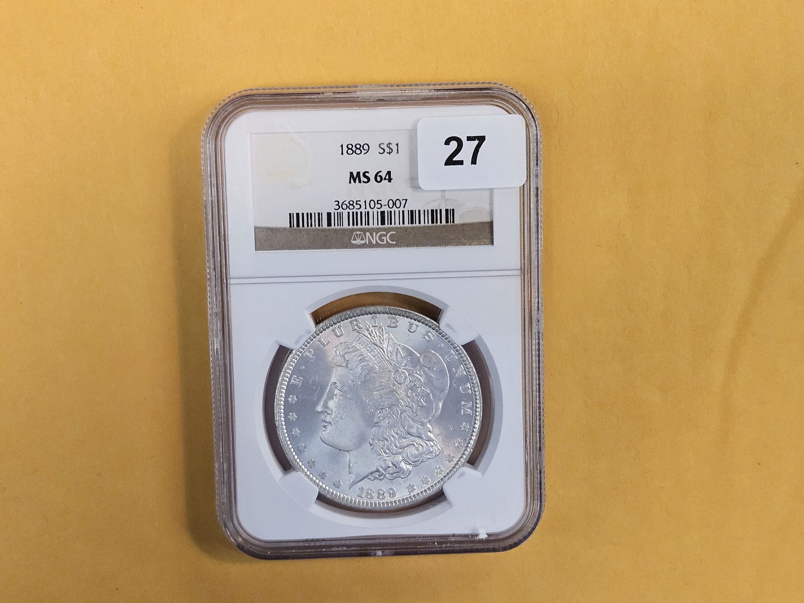 NGC 1889 Morgan Dollar in Mint State 64 - 2