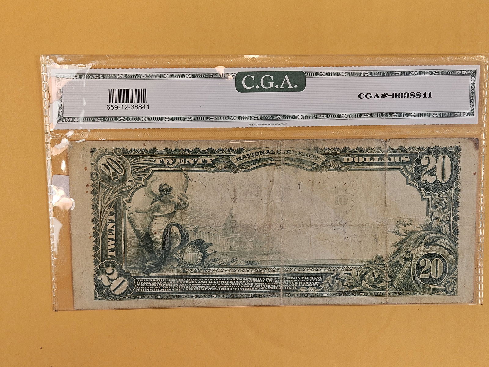 Currency Grading & Authentication 1902 Twenty Dollar National Currency in Fine - 12 - 2