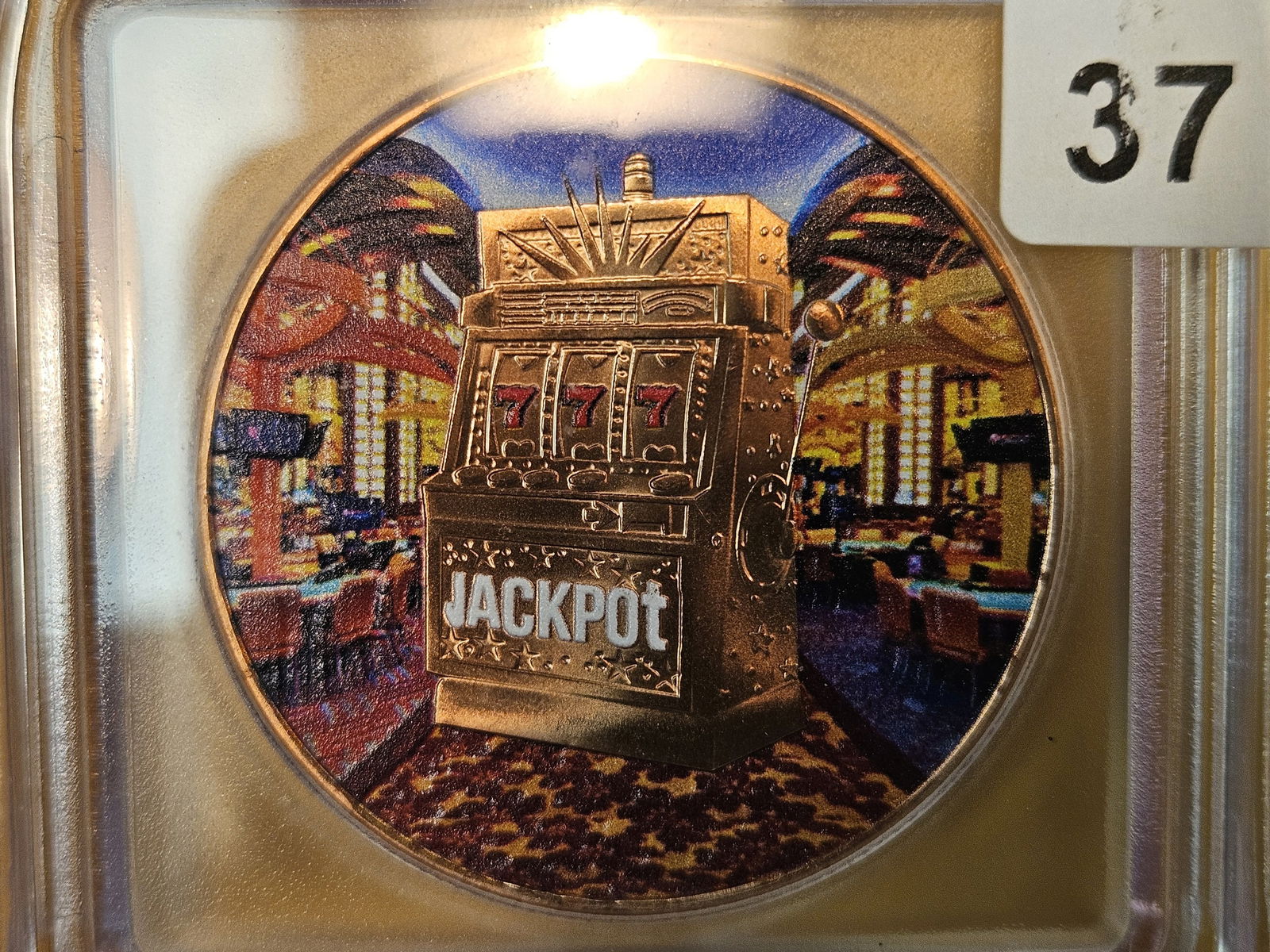 PERFECT! ICG No-Date Copper 1 ounce round in Mint State 70: Colorized. Jackpot 