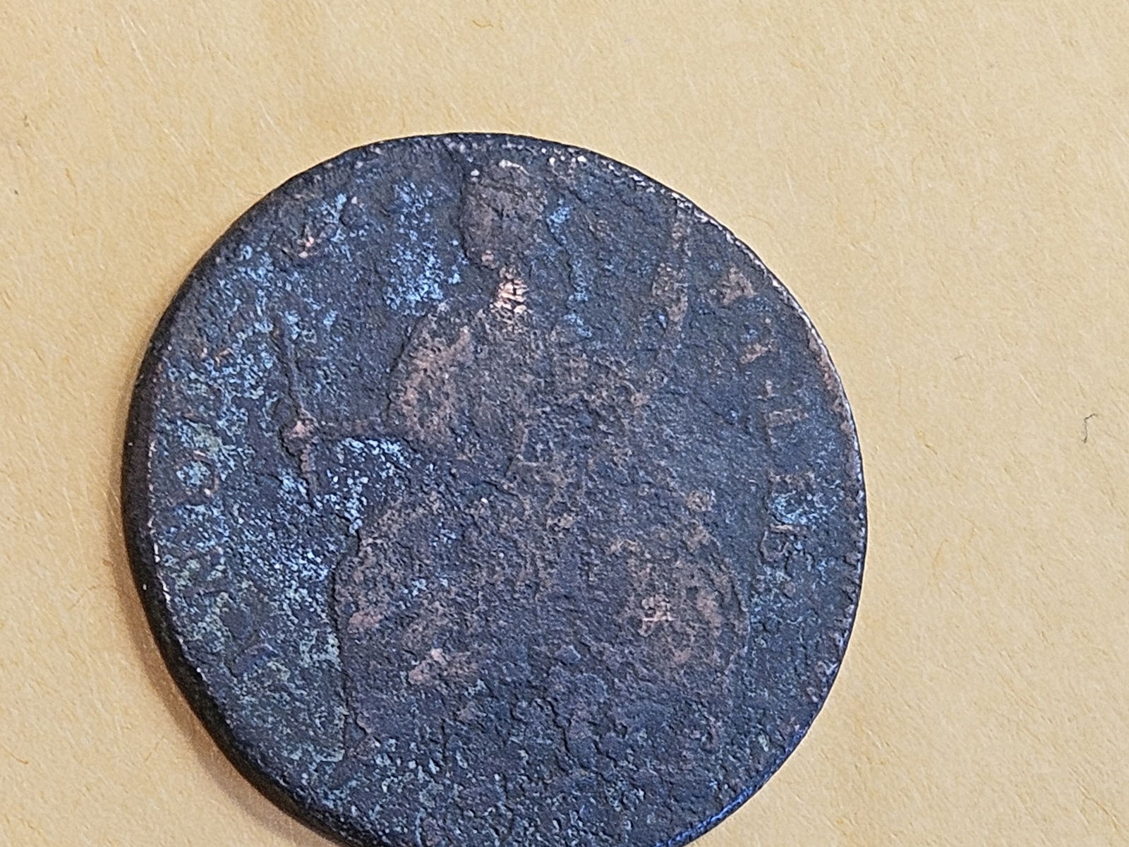 COLONIAL! 1787 Connecticut copper Half Penny - 7
