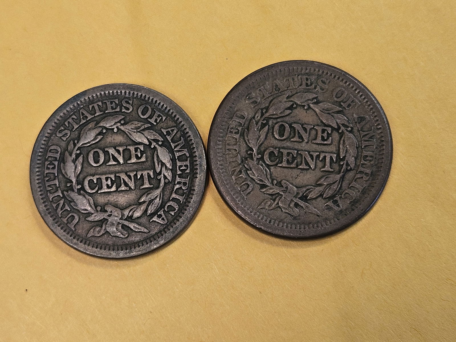 1848 and 1851 Braided Hair Large Cents - 4