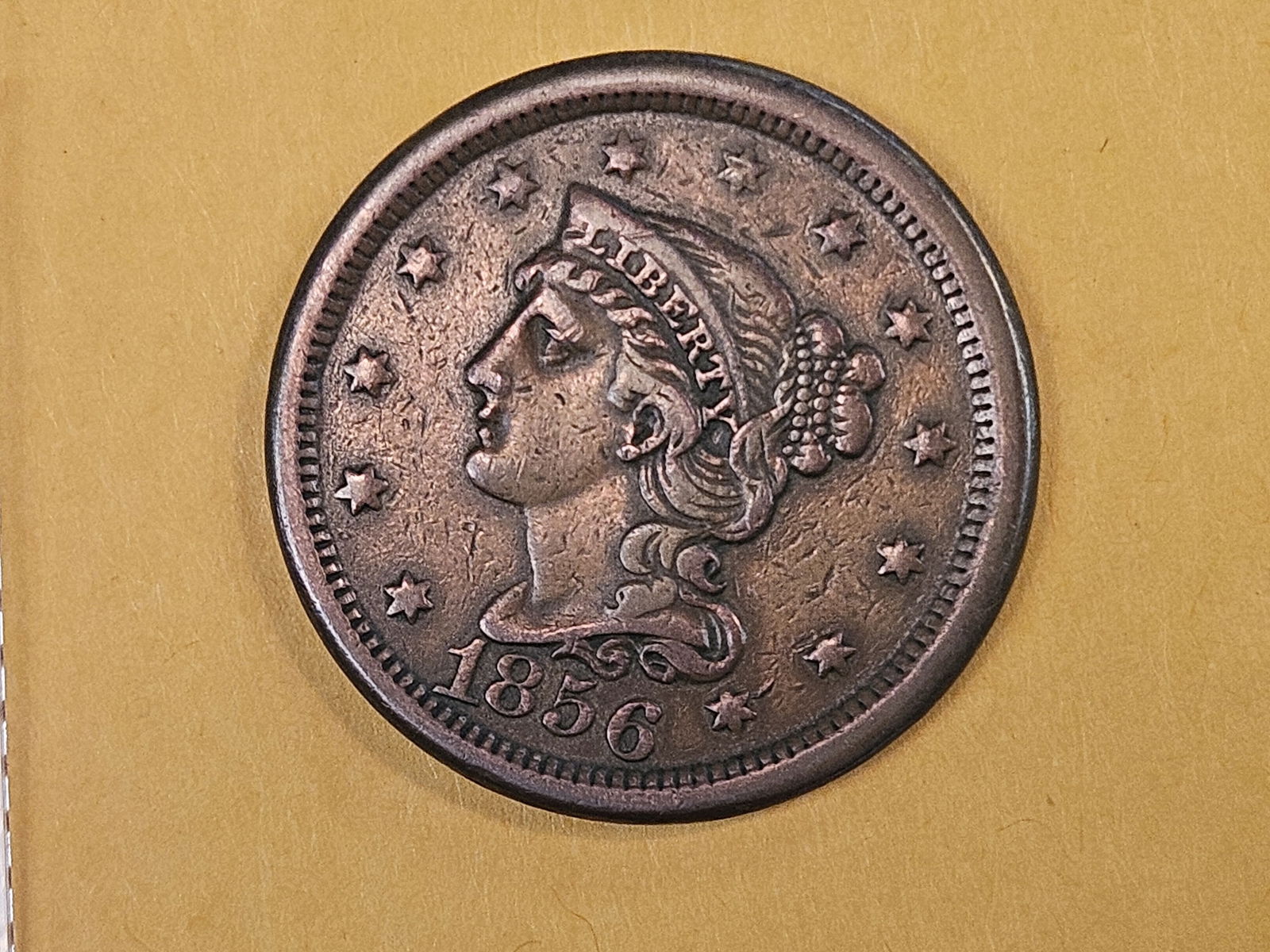 1856 Braided Hair Large Cent (1 of 5)