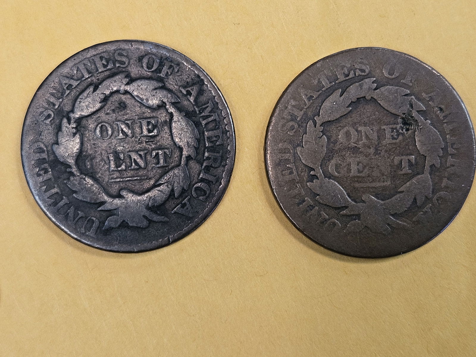 1827 and 1828 Coronet Head Large Cents - 3