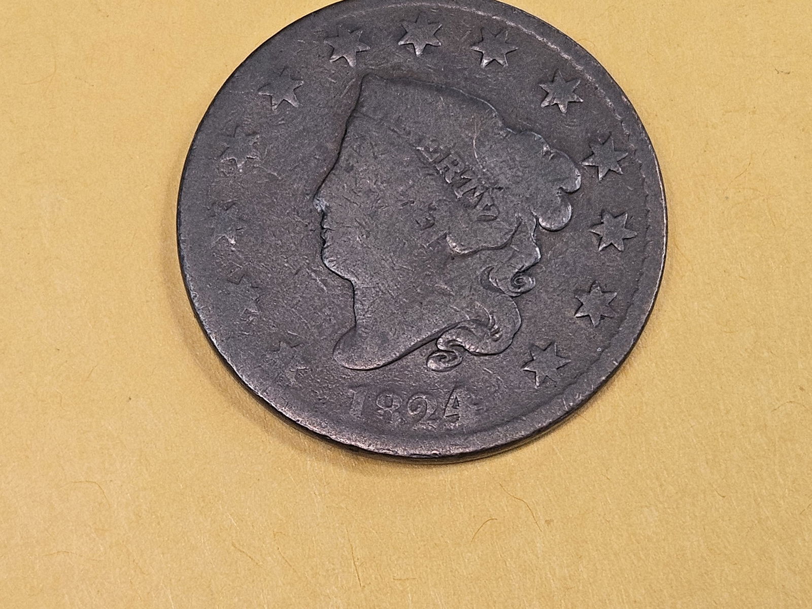 Key Variety! 1824/2 Coronet Head Large Cent - 3