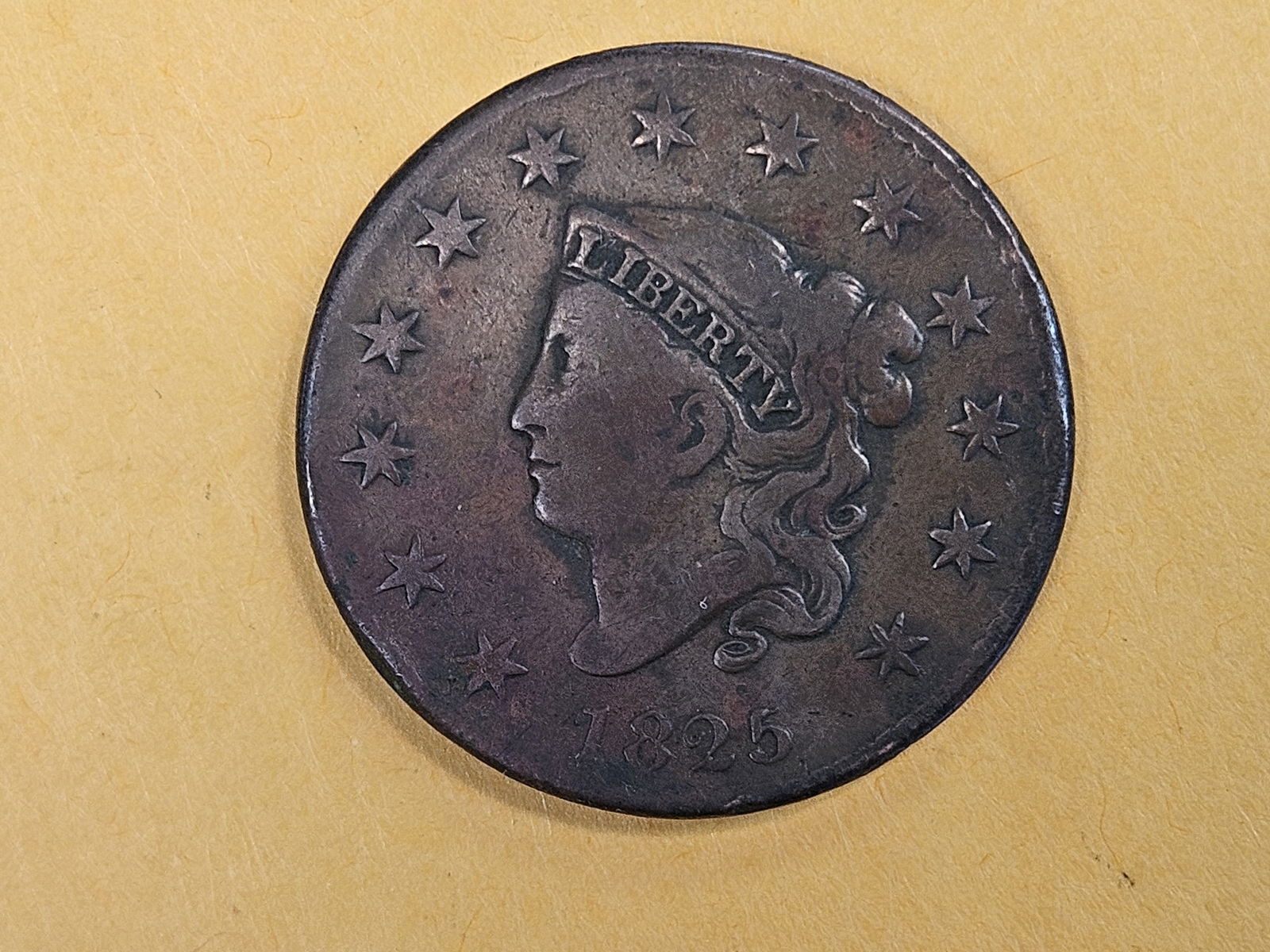 1825 Coronet Head Large Cent - 3