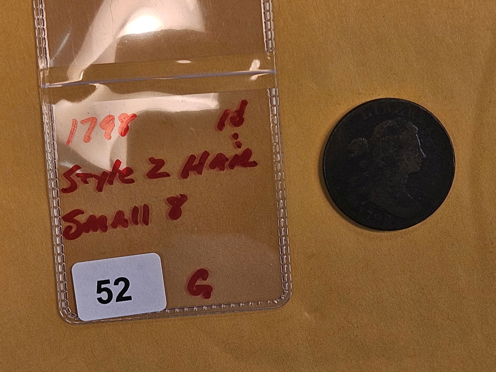 1798 Draped Bust Large Cent in Good - 2