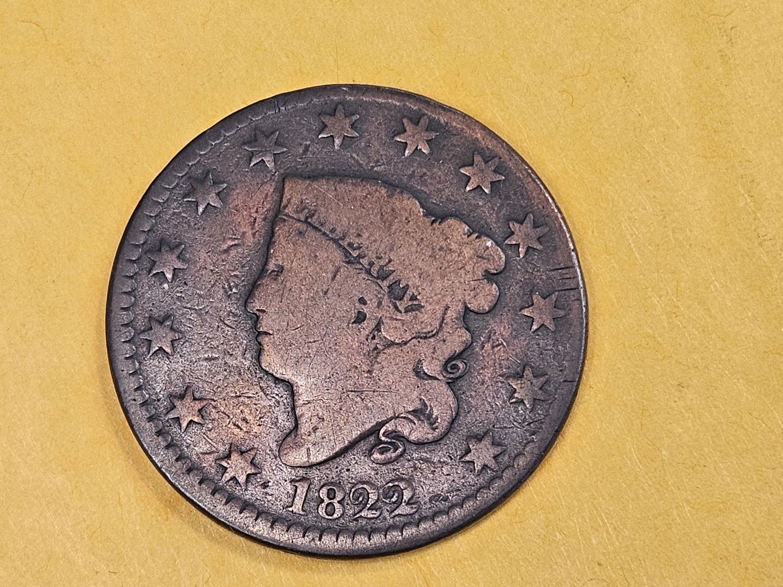 1822 Coronet Head Large Cent in Very Good (1 of 4)