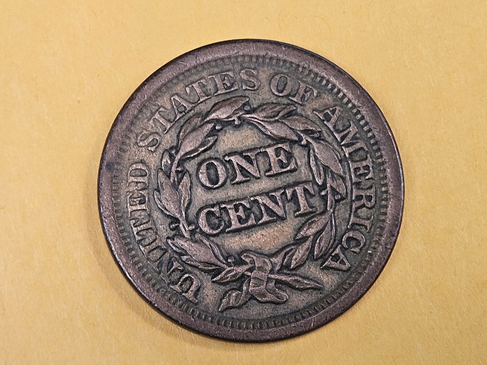 1854 Braided Hair Large Cent - 4