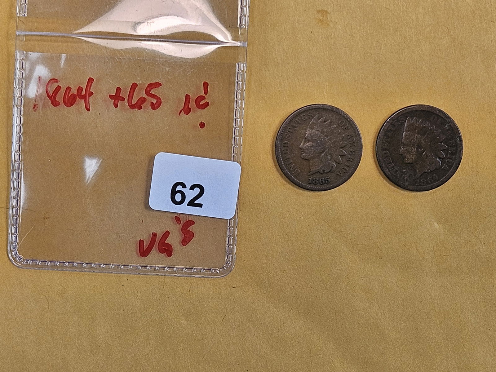 Two Better Date Indian Cents in Very Good - 2