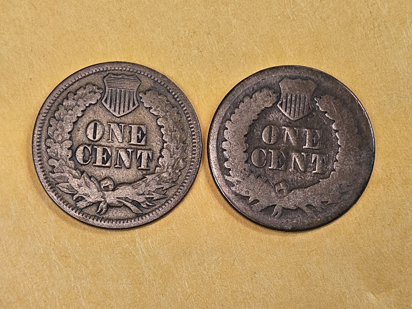 Two Better Date Indian Cents in Very Good - 3