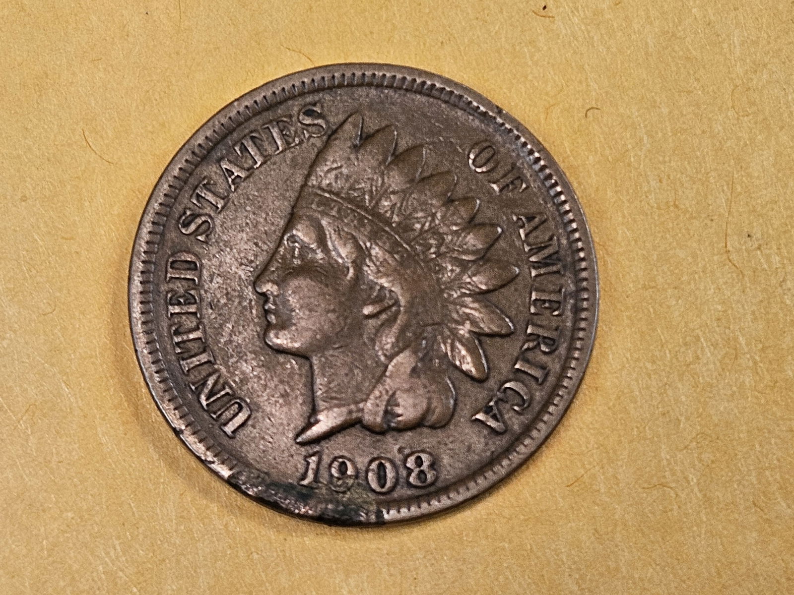 * Semi-key 1908-S Indian cent in Very Fine plus - details - 3