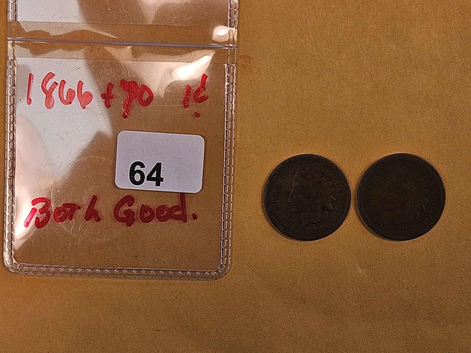 Two Semi-Key Indian Cents in Good - 2