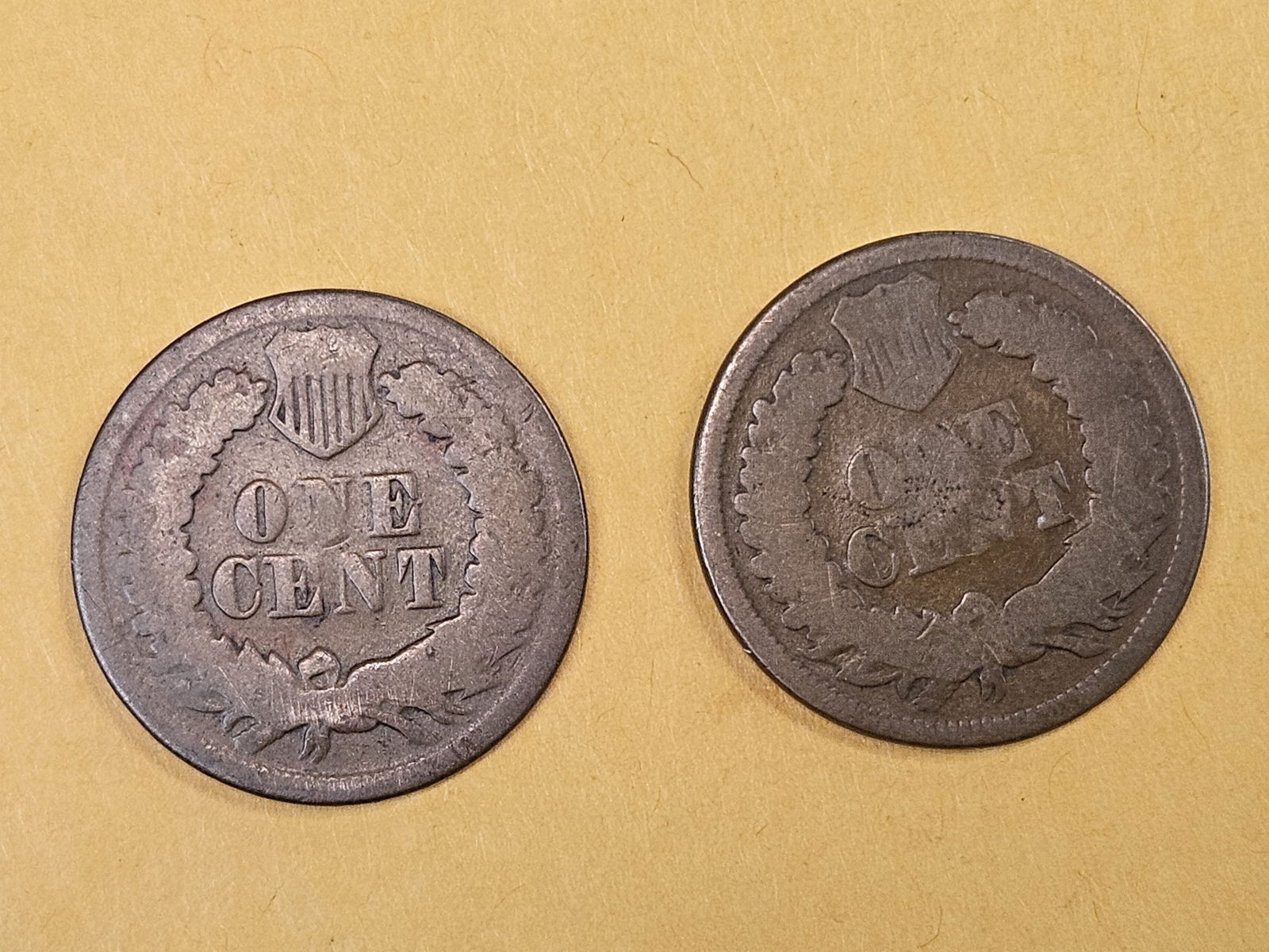 Two Semi-Key Indian Cents in Good - 4