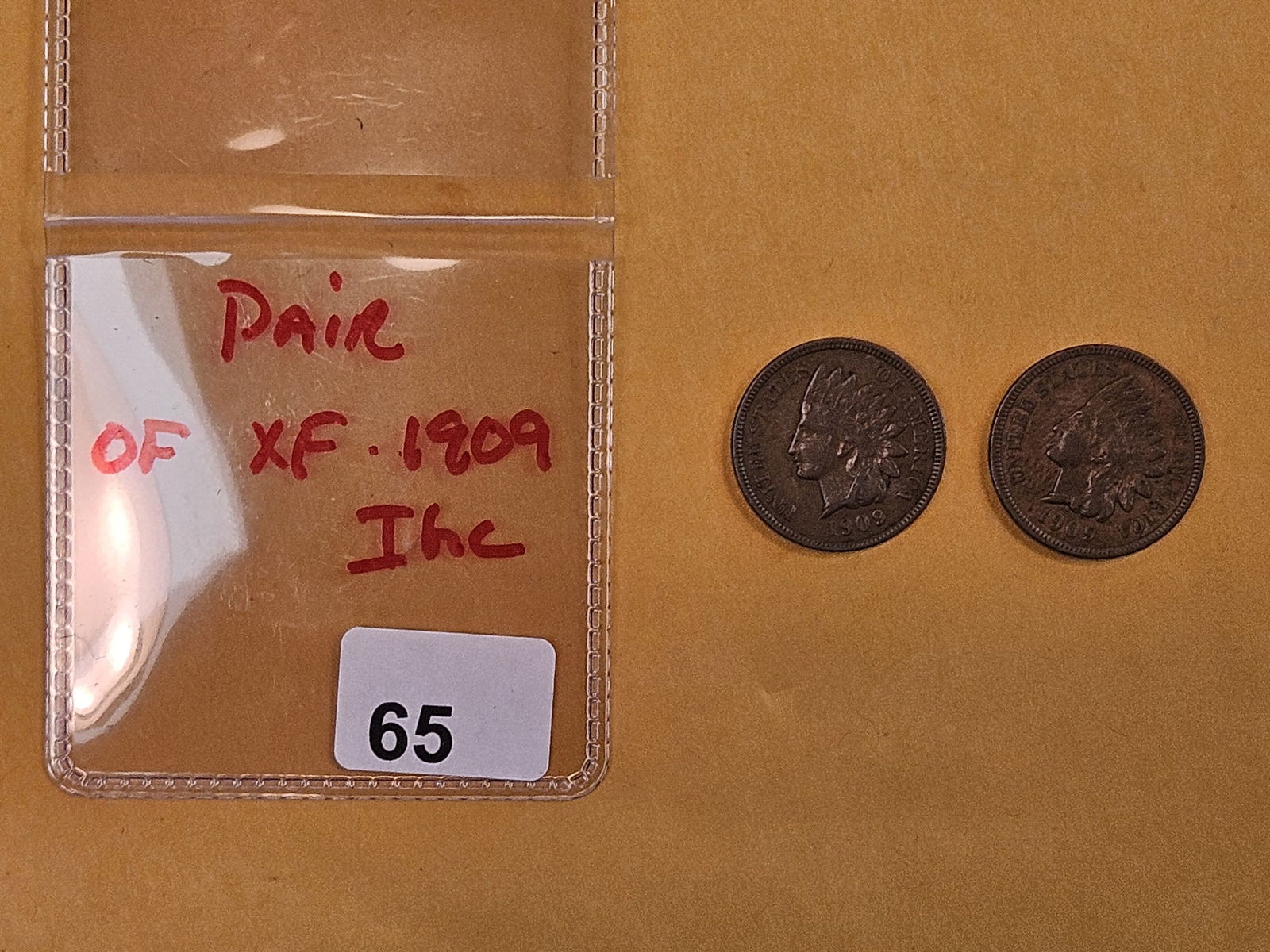 Two last year issue 1909 Indian Cents - 2