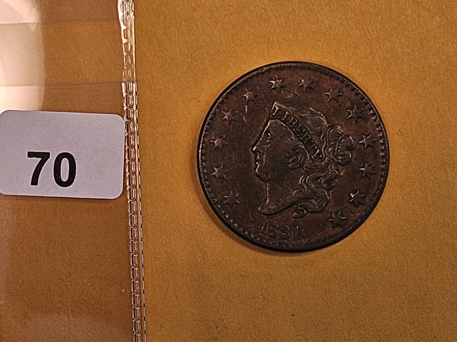 1831 Coronet Head Large Cent - 2