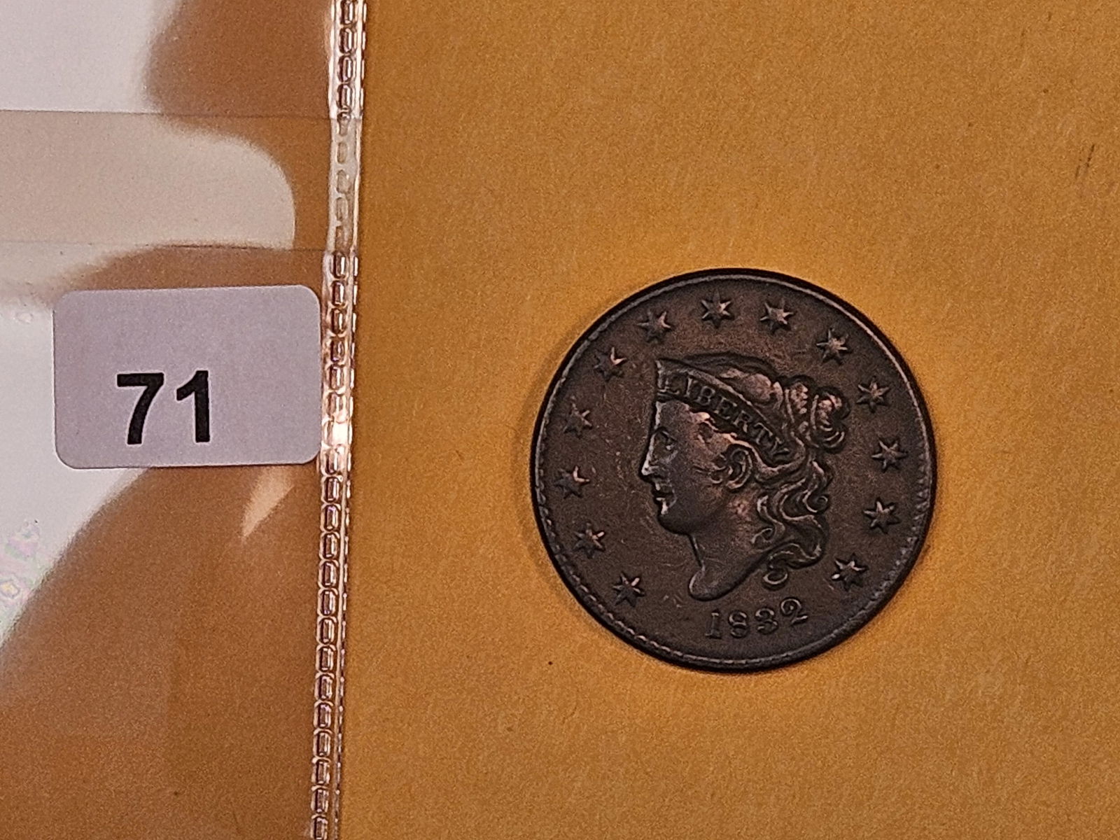 1832 Coronet Head Large Cent - 2