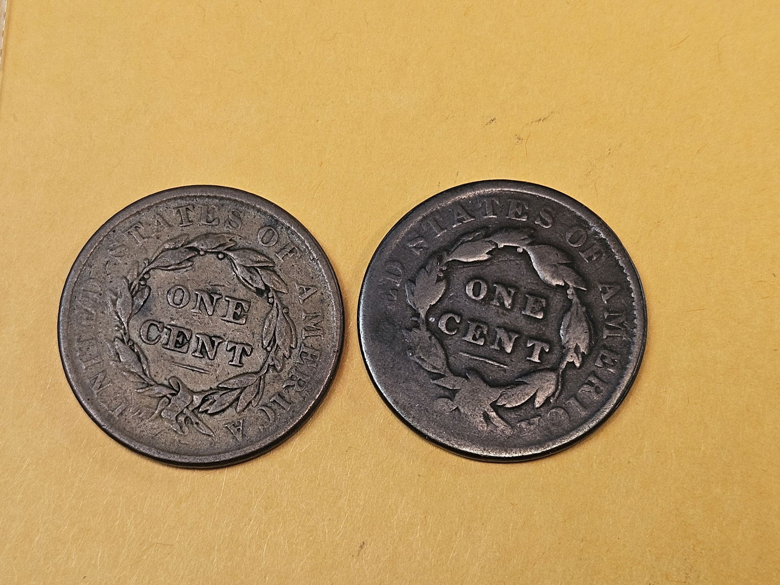 Two Different styles of 1835 Coronet Head Large Cents - 4