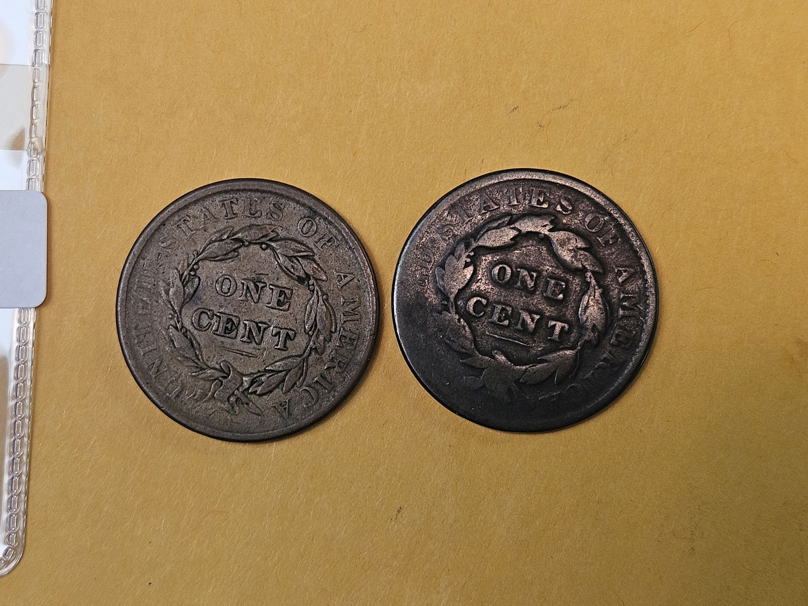 Two Different styles of 1835 Coronet Head Large Cents - 5