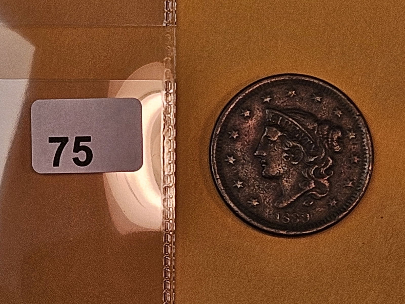 1839 Large Cent in Very Fine - 2
