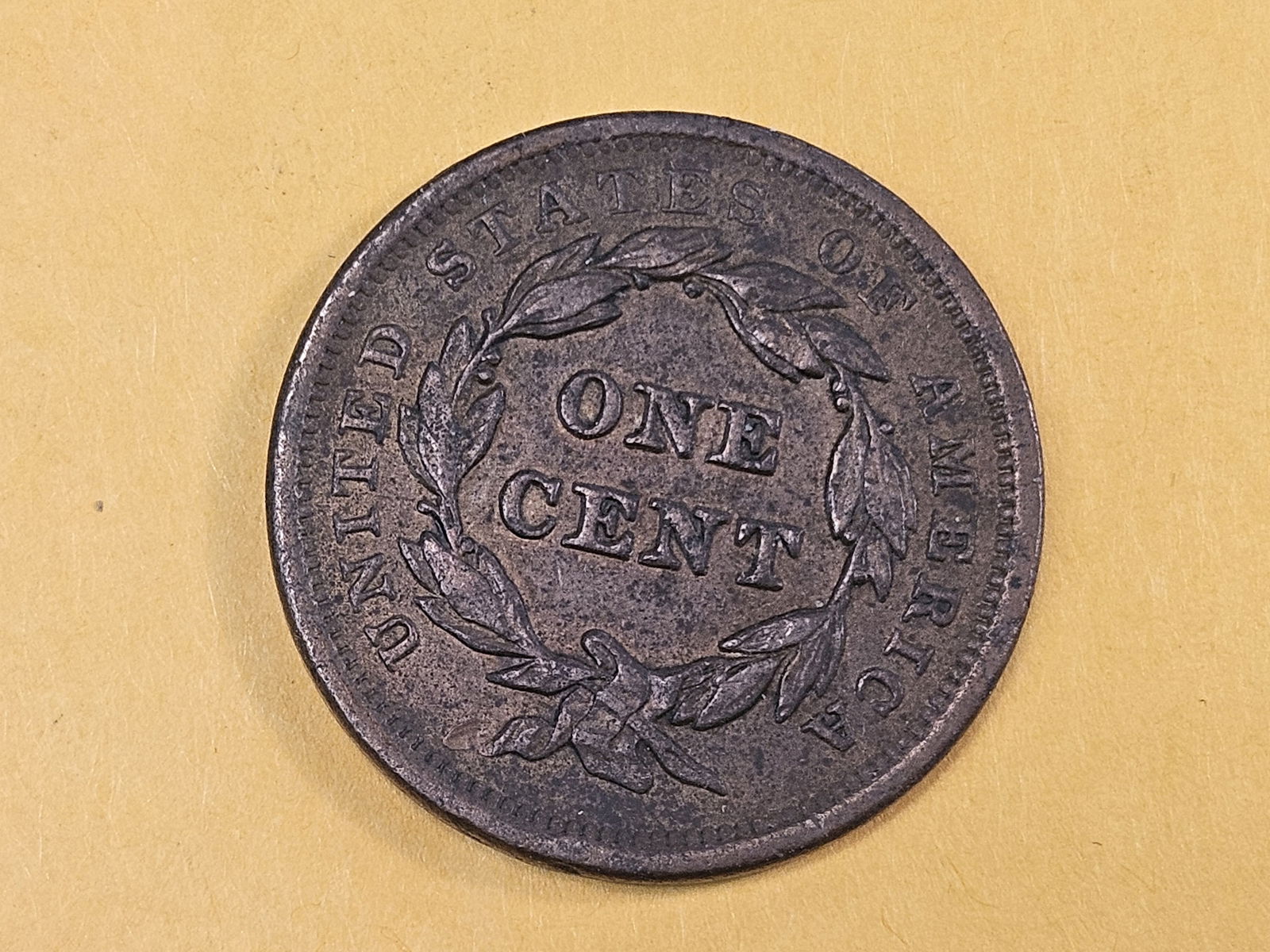 1843 Braided Hair Large cent in Extra Fine - details - 5