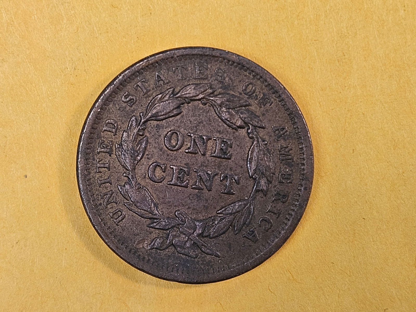 1843 Braided Hair Large cent in Extra Fine - details - 6