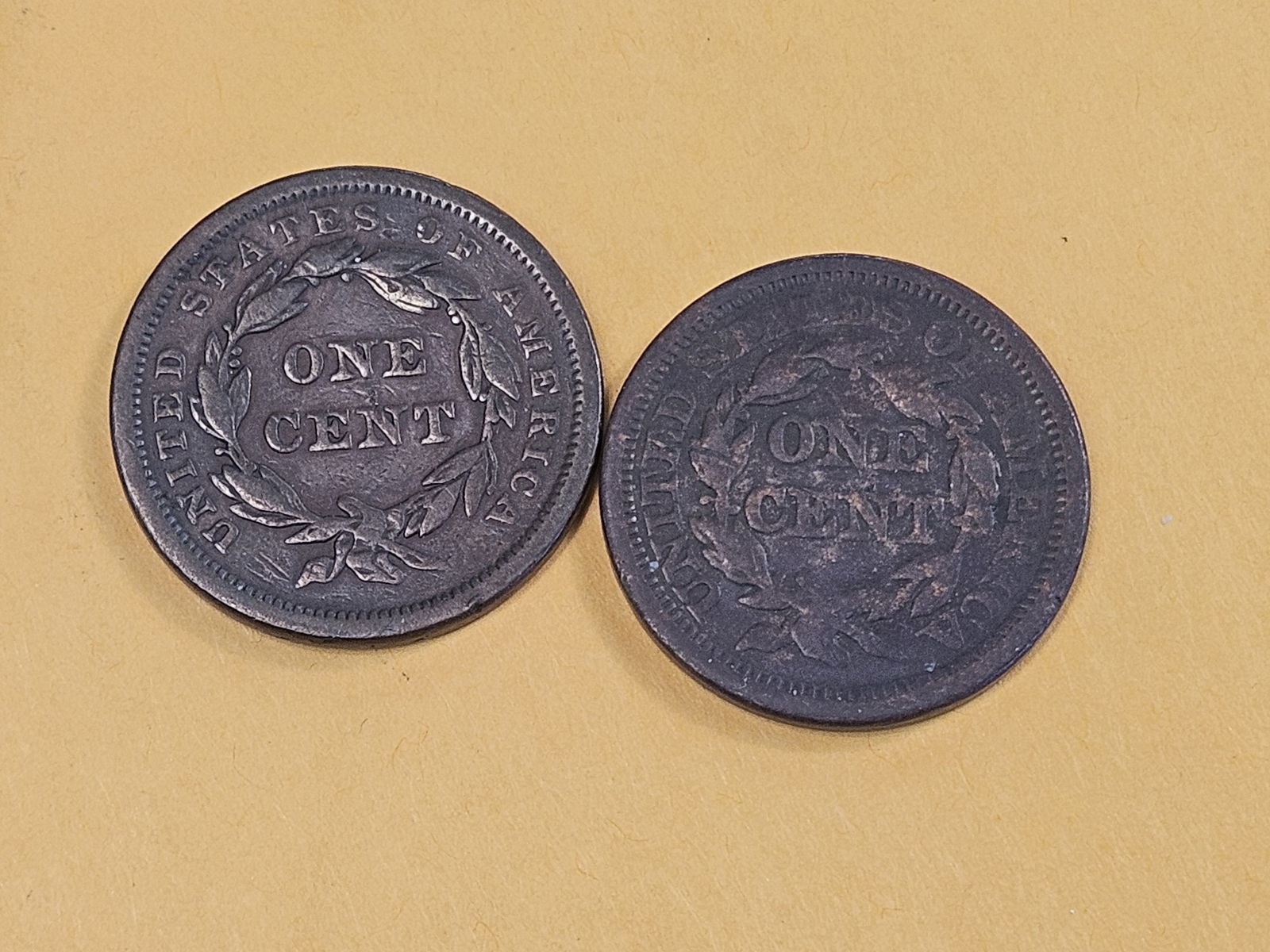 1840 and 1844 Braided Hair Large Cents - 4